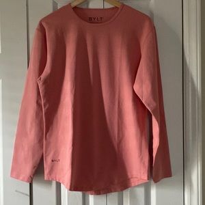 BYLT Basics Drop Cut long sleeved shirt. Size small. Salmon color. Never worn.